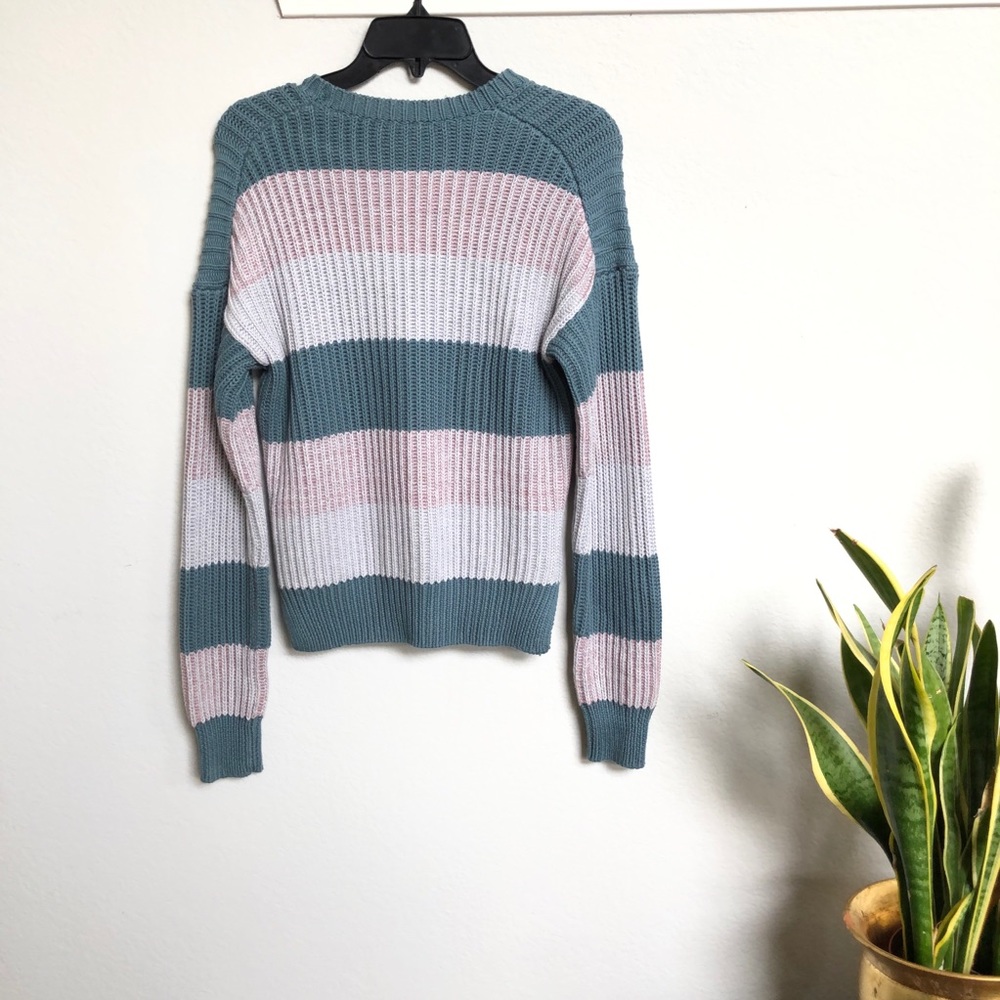 Armani Exchange Color Block Knit Pullover Sweater - Picture 2 of 9